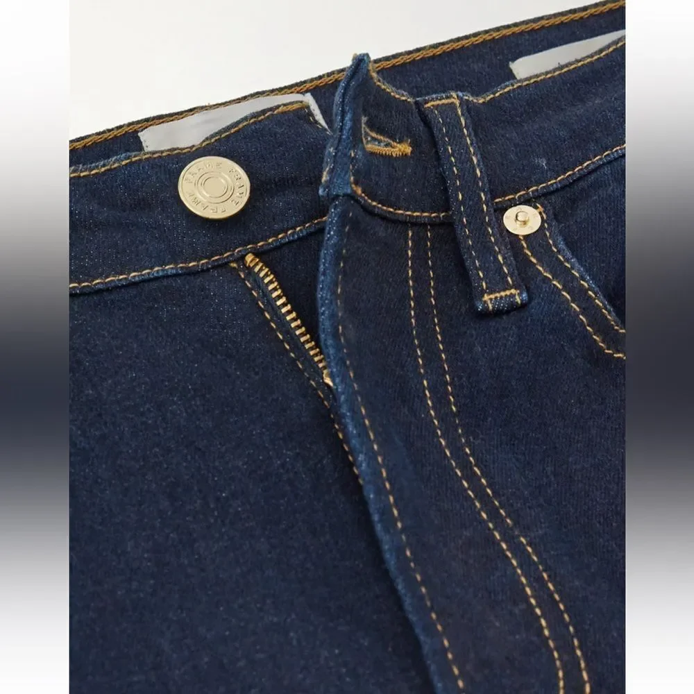 NWT FRAME Le Pixie High Flare in Indigo dark wash - Picture 6 of 14